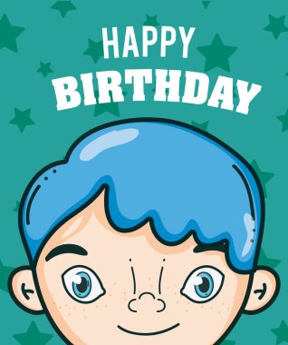 Mutlu Doğum günü çocuğu kartı