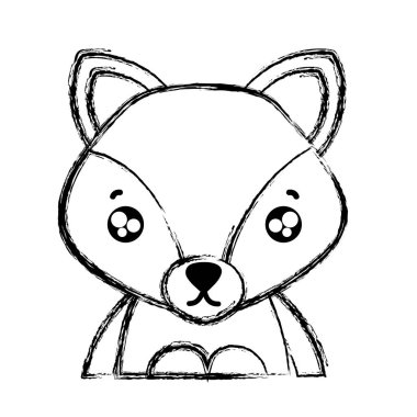 ihale fox sevimli vahşi hayvan vektör çizim şekil