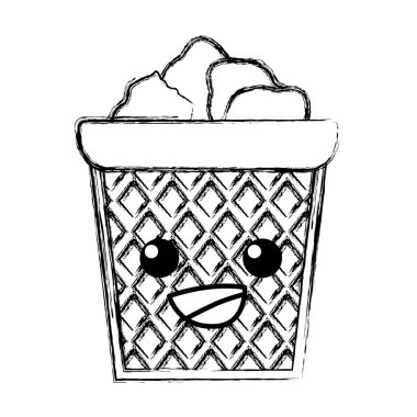 mutlu kağıtları kawaii karikatür vektör çizim edebilir anlamaya