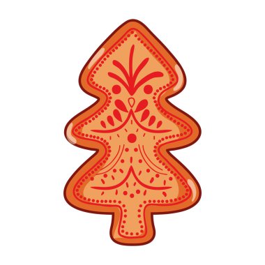 Kızıl çam ağacı Noel dekorasyon vektör çizim