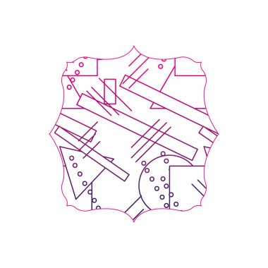 Renkli kare, geometrik soyut stili arka plan vektör çizim