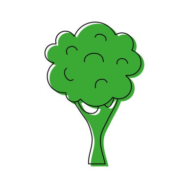 renk gövde ve dal tasarım vektör çizim ile ağaç doğa