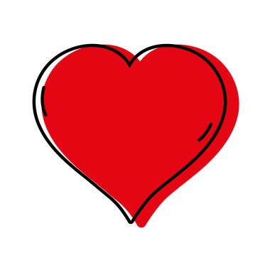 kalp aşk sembol simge romantizm vektör çizim
