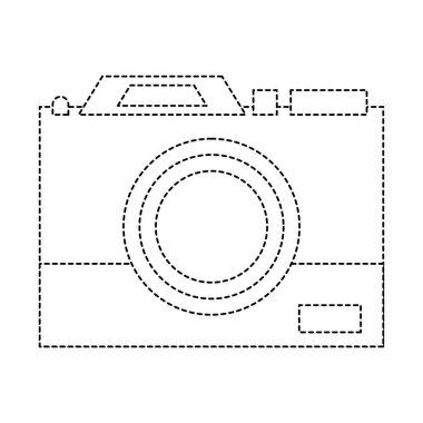 noktalı şekli dijital kamera teknolojisi donanımları tasarlamak vektör
