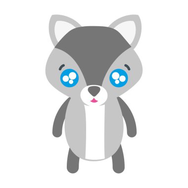 renkli sürpriz fox sevimli vahşi hayvan vektör çizim