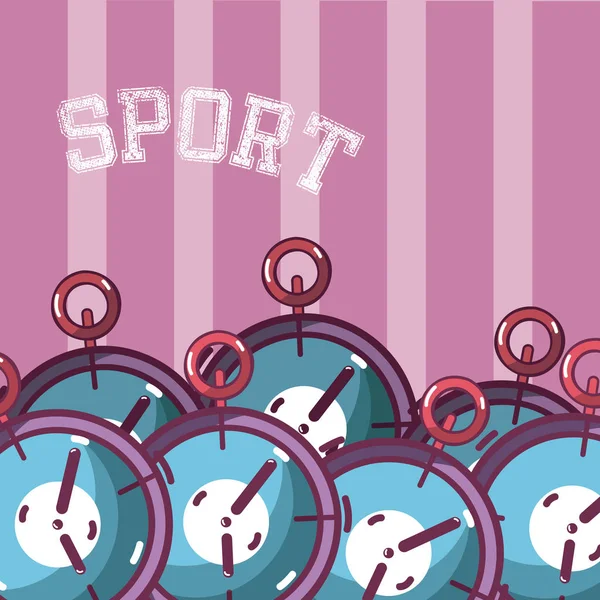 Sport Chronometers Equipment Vector Illustration Graphic Design — Stock Vector