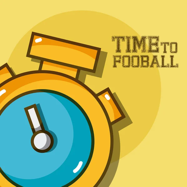 Tiempo Para Fútbol Vector Ilustración Diseño Gráfico — Vector de stock