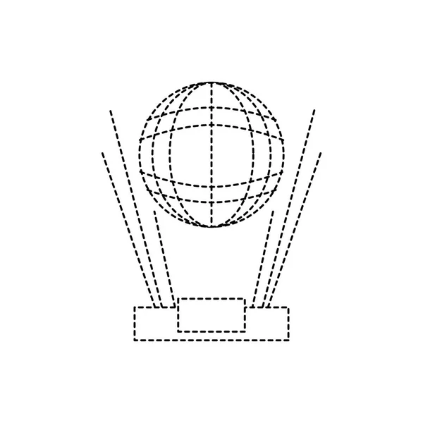 Illustration Vectorielle Technologie Réseau Connexion Numérique Mondiale Pointillés — Image vectorielle