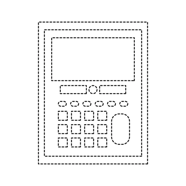 Prickade Formen Kalkylator Objekt Skola Utbildning Design Vektorillustration — Stock vektor