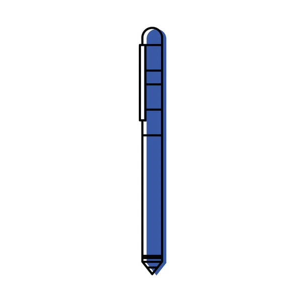 Kleur Metalen Pen Object Pictogram Ontwerp Vectorillustratie — Stockvector