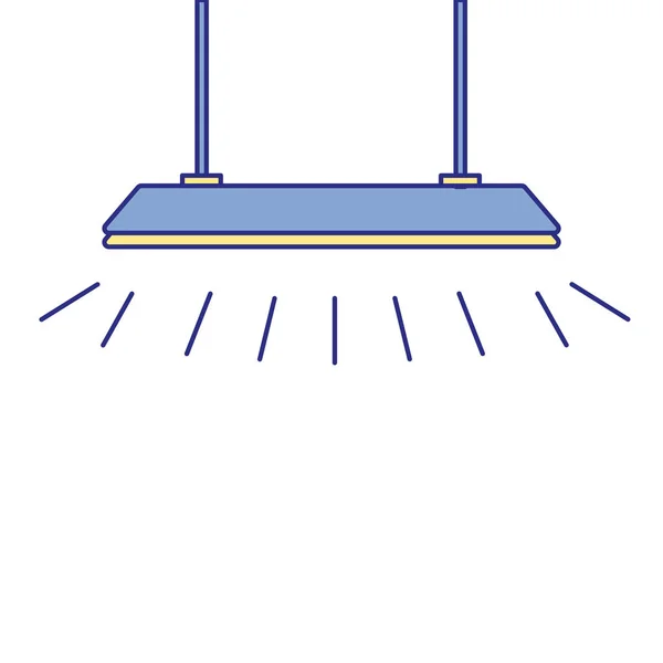 Lampe Lumière Polychrome Suspendue Illustration Vectorielle Décoration Intérieure Électrique — Image vectorielle