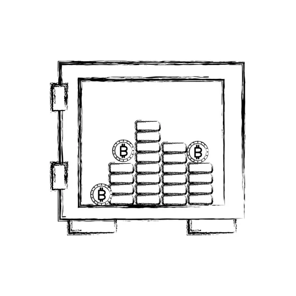 Tresor Des Geldes Finanz Und Handelsthema Isolierte Design Vektor Illustration — Stockvektor