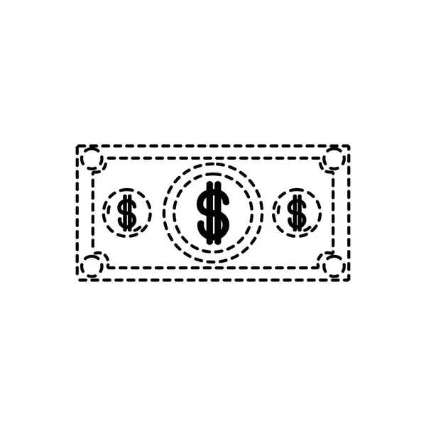 Bill Money Thème Financier Commercial Conception Isolée Illustration Vectorielle — Image vectorielle