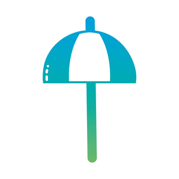 Silhouette Paraply Öppen Stil Till Väder Skydd Vektorillustration — Stock vektor