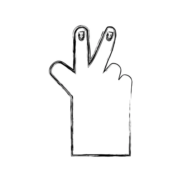 手指記号を図と爪のデザイン ベクトル図 — ストックベクタ