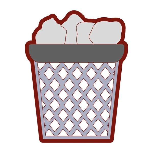 Linha Cor Papel Escritório Lixo Reciclar Documento Vetor Ilustração —  Vetores de Stock