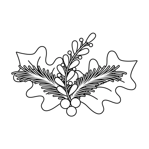 Γραμμή Φυσικά Φύλλα Κλαδιά Και Φτερά Σχεδιασμό Εικονογράφηση Διάνυσμα — Διανυσματικό Αρχείο
