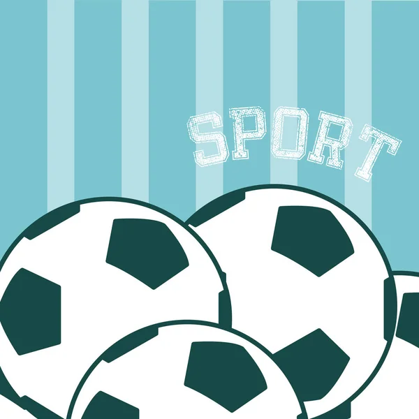 Sport Fußball Bälle Vektor Illustration Grafik Design — Stockvektor