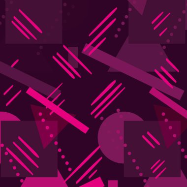 renkli geometrik figürler memphis tarzı arka plan vektör çizim