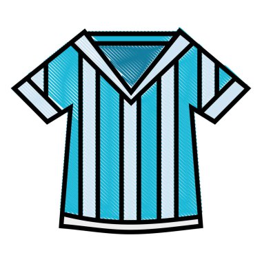 Amerikan futbolu vektör çizim oynamak için rendelenmiş t-shirt üniforma