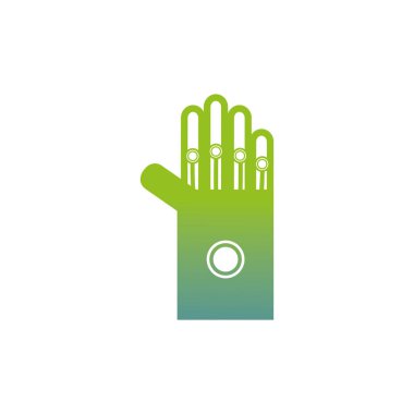 siluet el sanal gerçeklik içinde video oyunu vektör çizim