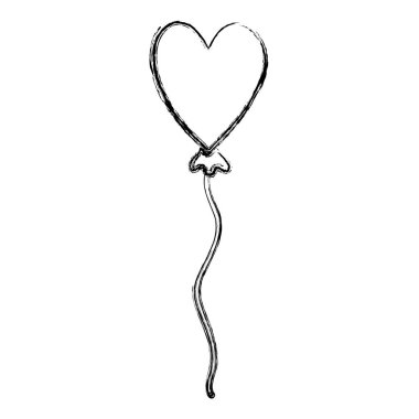 Şekil sevimli kalp balon kutlama vektör çizim nesnesine