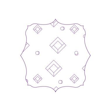 memphis tarzı arka plan vektör çizim ile noktalı şekil kare