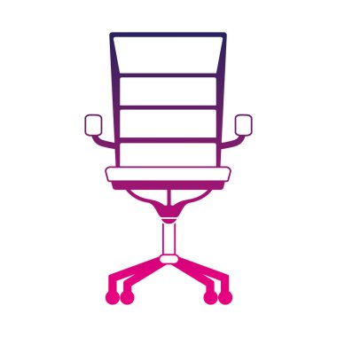 siluet sandalye office stili nesne tasarım vektör çizim