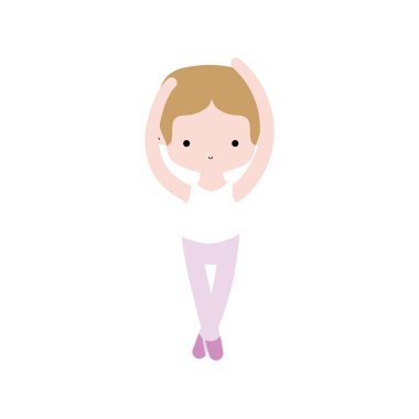 Çocuk uygulama bale profesyonel giyim vektör çizim ile