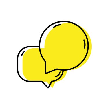 sohbet kabarcıklar metin notları mesaj vektör çizim