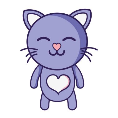 uyuyan kedi sevimli kedi hayvan vektör çizim