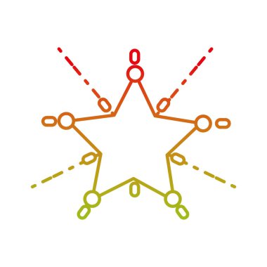 satır parlak yıldız neşeli chritsmas dekorasyon vektör çizim