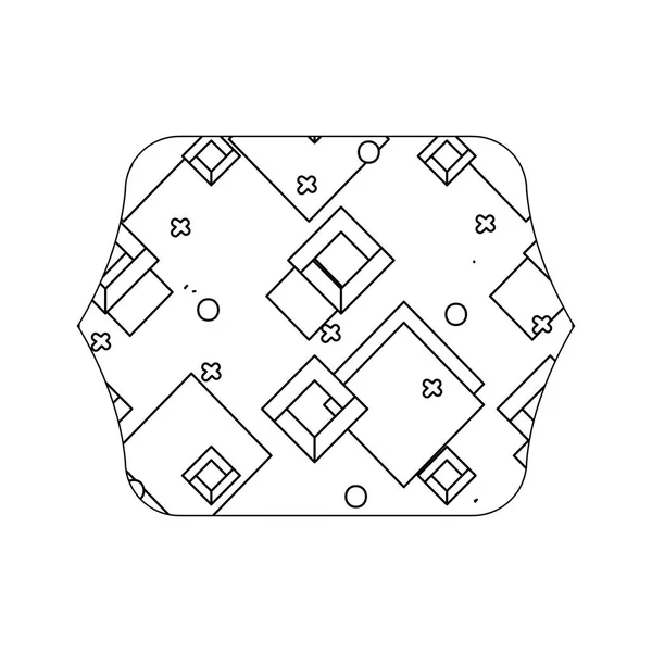 Kantenquadrat Mit Geometrischem Stil Grafische Hintergrundvektorillustration — Stockvektor