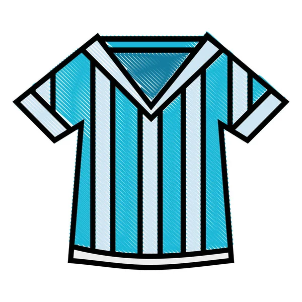 Shirt Râpé Uniforme Pour Jouer Football Américain Illustration Vectorielle — Image vectorielle