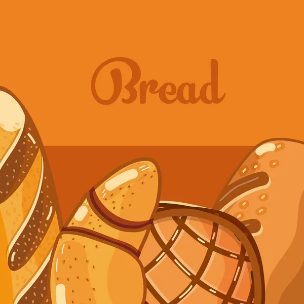 Delizioso Pane Grano Cartoni Animati Grafica Illustrazione Vettoriale — Vettoriale Stock