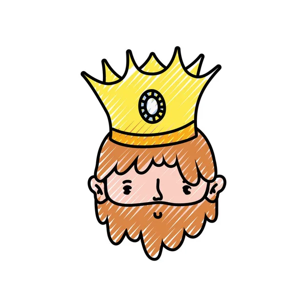Roi Royaume Royal Thème Impérial Conception Isolée Illustration Vectorielle — Image vectorielle