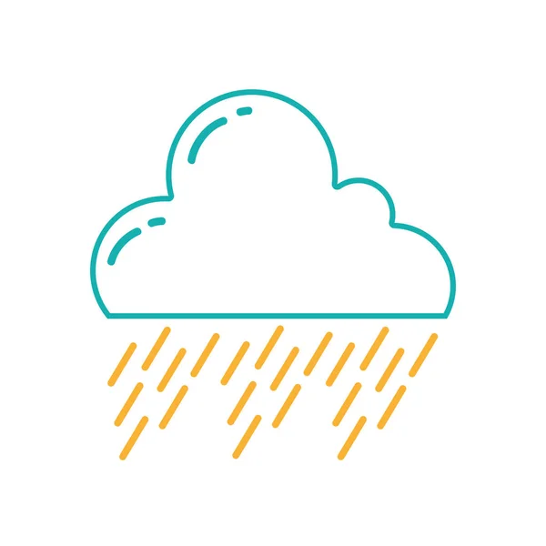 line natural cloud in the sky raining weather vector illustration