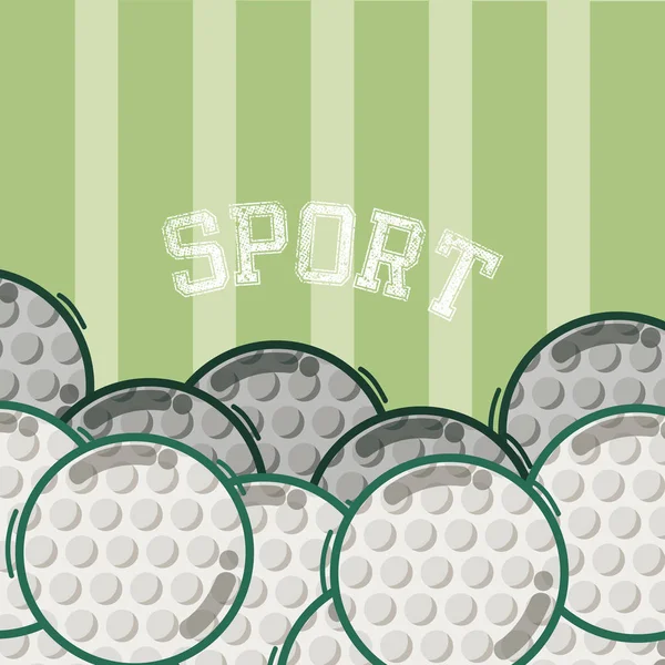 Golf Balls Sport Equipment Vector Illustration Graphic Design — Stock Vector