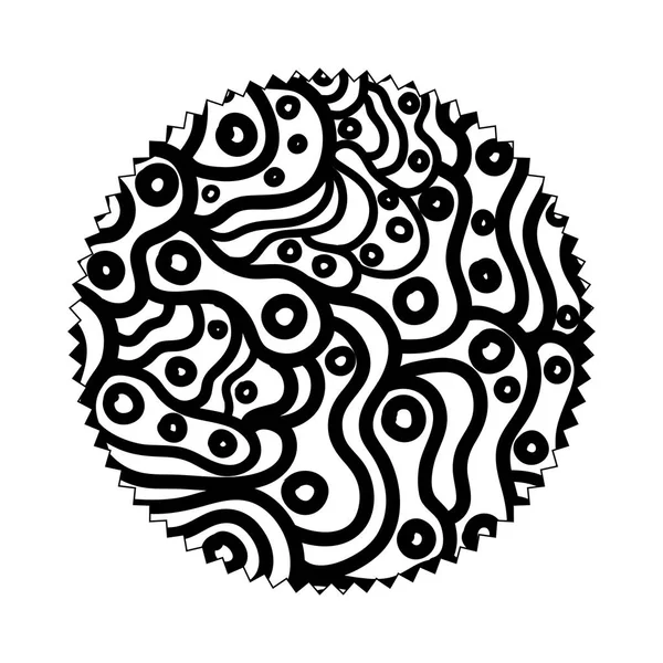 Silhouette Kreis Mit Grafisch Nahtlosen Kreativen Hintergrund Design Vektor Illustration — Stockvektor