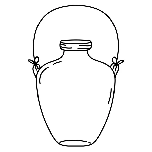 线中间马森罐与线把柄设计向量例证 — 图库矢量图片
