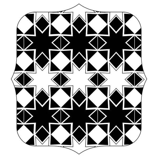 Quadrat Mit Musterformen Abstrakte Hintergrund Design Vektor Illustration — Stockvektor