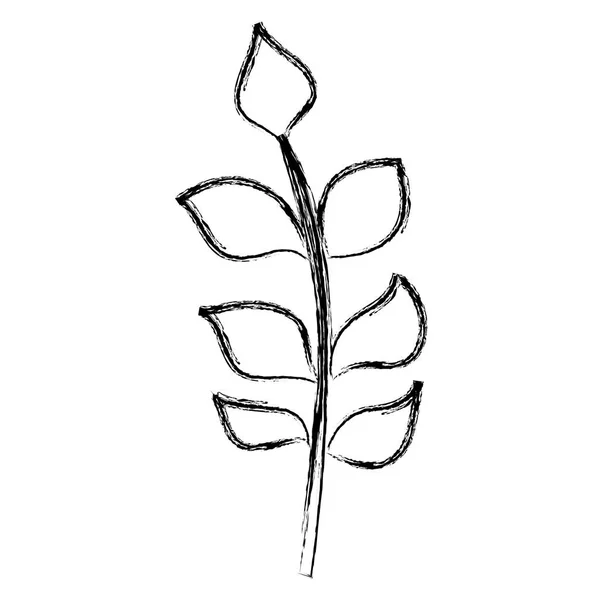 Грандиозные Ветви Природы Векторной Иллюстрацией Экзотических Листьев — стоковый вектор