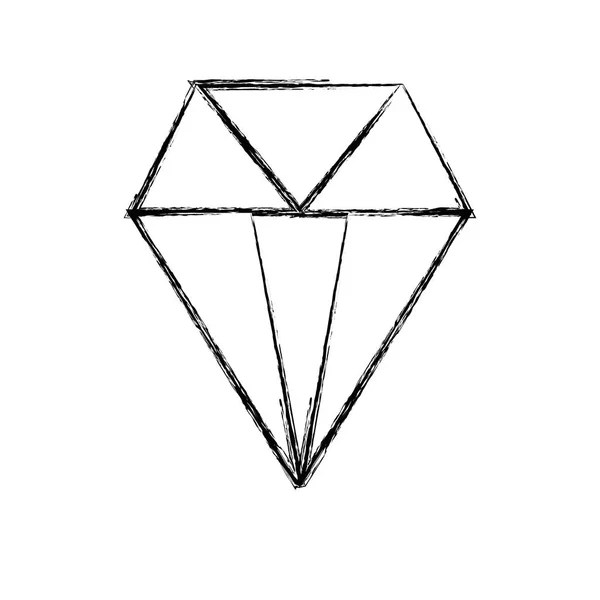 Figur Brillanter Kristall Diamant Und Edelstein Vektorillustration — Stockvektor