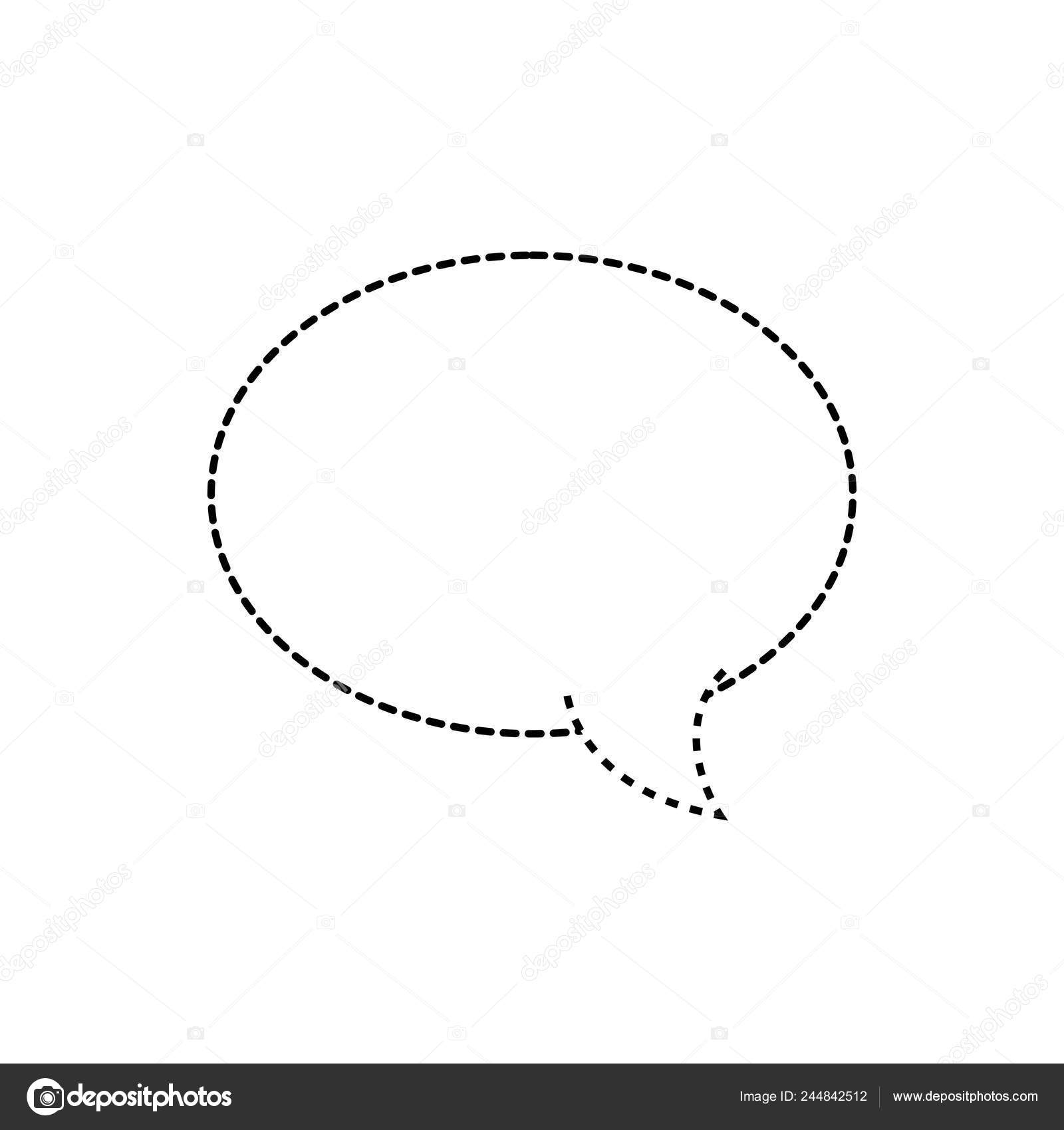 Forma Pontilhada Bate Papo Oval Bolha Arte Texto Mensagem Vetor Vetor de  ©stockgiu 244842512, image size:1600x1700