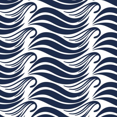 mavi şekil dalga desen arka plan vektör çizim