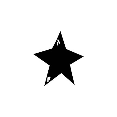 kontur parlak yıldız dekorasyon tasarımı beyaz arka plan vektör çizim üzerinde