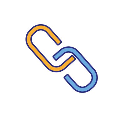 Bağlantı Zinciri web ve bağlantı Tema izole tasarım vektör çizim