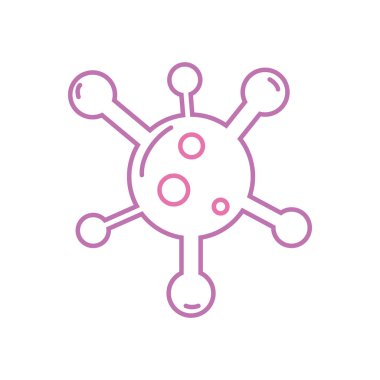 Atom Molekül kimya ve bilim Tema izole tasarım vektör çizim