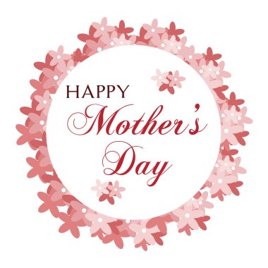 Mutlu anneler günü kartı simge vektör çizim grafik tasarım
