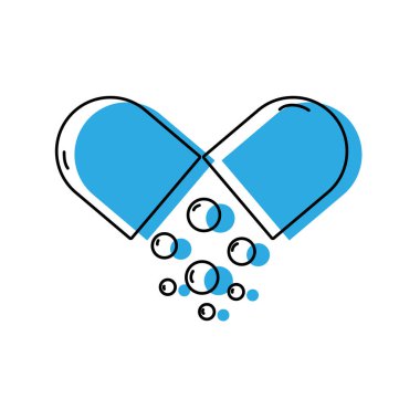 ilaç hap ilaç tıbbi tedavi vektör çizim